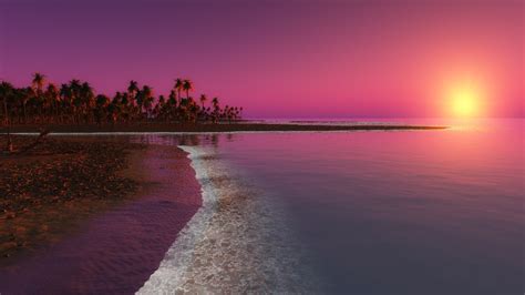 Wallpaper hd of 2048x1152 px, landscape, mountains, nature. 2048x1152 Digital Coastal Beach Sunset 2048x1152 ...