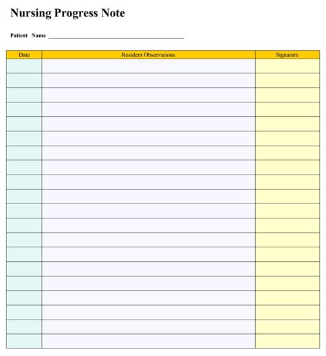 9 Best Images Of Printable Nurses Notes Template Blank
