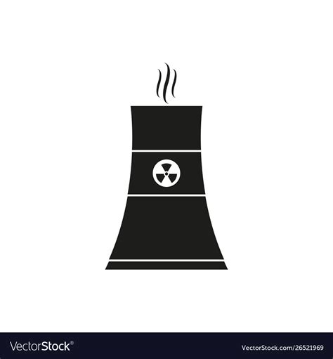 Nuclear Power Plant Icon Simple Royalty Free Vector Image