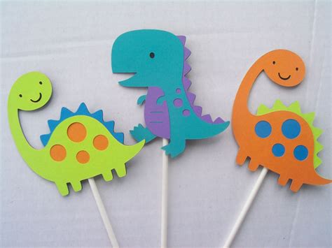 Dinosaurus Verjaardag Feest Topperscenterpieces Set Van 5 Etsy