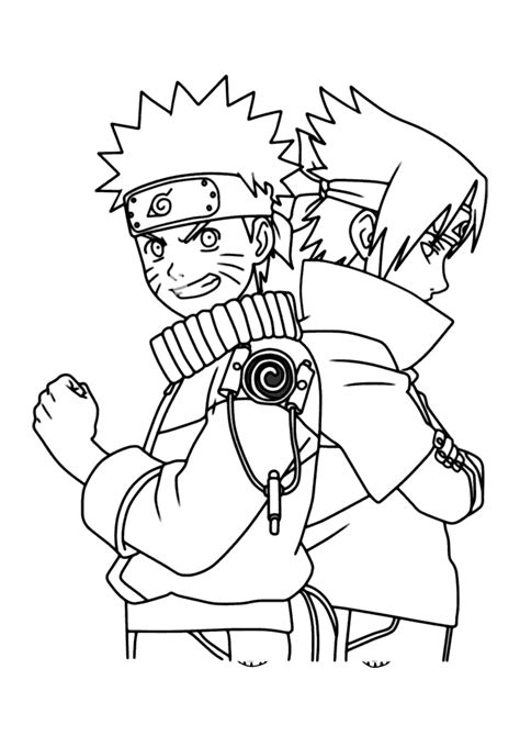 Sasuke E Naruto Amigos Para Colorir Imprimir Desenhos