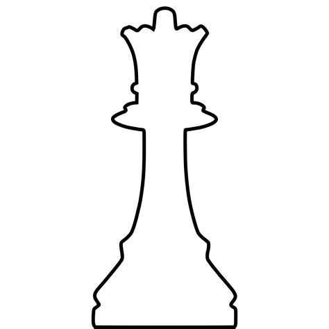 White Silhouette Chess Piece Remix Queen Dama By Dg Ra Chess