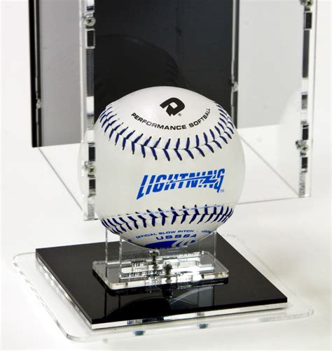 Softball Display Case With Black Back Panel Sora Shop