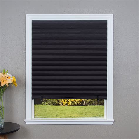 Original 36 Blackout Pleated Paper Shade Black 6 Pack