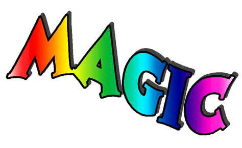 Clipart Of Colorful Word Magic Free Image Download