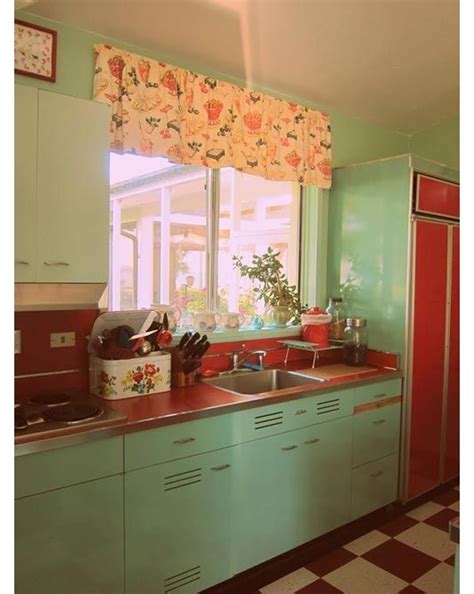 An attractive colour could be in for five to ten years and then be out. Retro Mint Green Kitchen | Metal kitchen cabinets ...