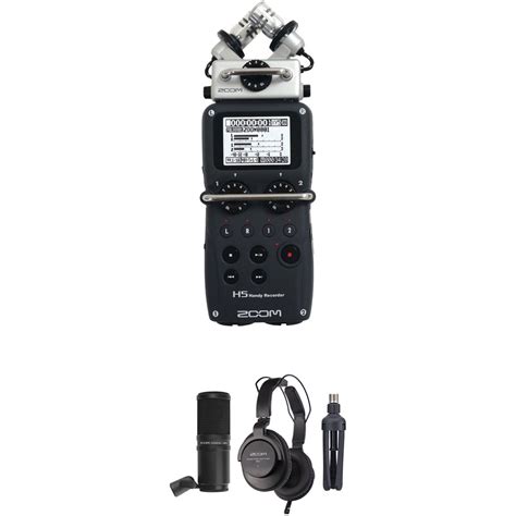 からのお Zoom H5 Recorder Podcast Kit With 2x Audio Technica At2020 Studio