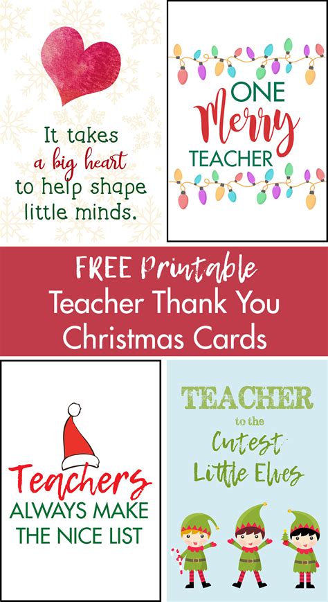 Teacher Thank You Card Printable Free