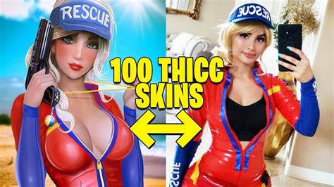 TOP 100 THICC FORTNITE SKINS IN REAL LIFE UPDATED Pt 3 YouTube