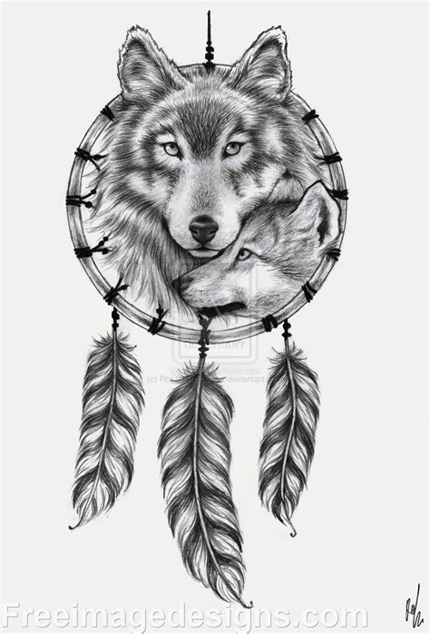 Wolf Dream Catcher Image Design Download Free Image Tattoo