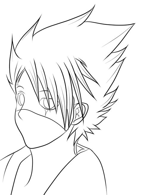 Chibi Kakashi Lineart By Godslayerr On Deviantart