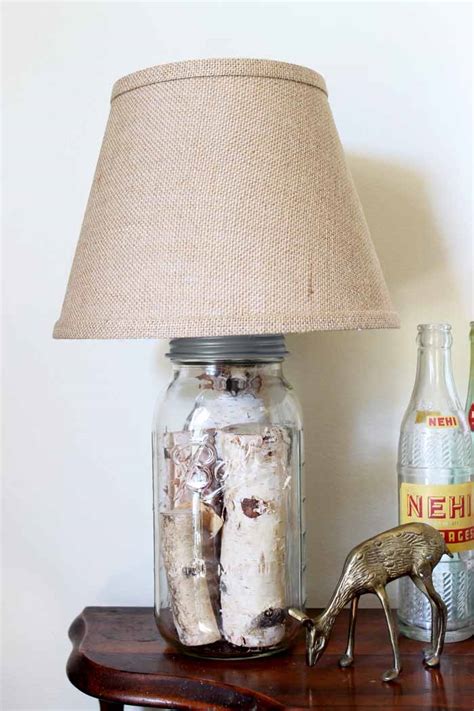 Mason Jar Table Lamp How To Make Your Own The Country Chic Cottage