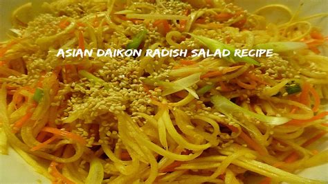 Daikon is a white radish that is popular in japanese and chinese cooking. Asian Daikon Radish Salad Recipe - YouTube