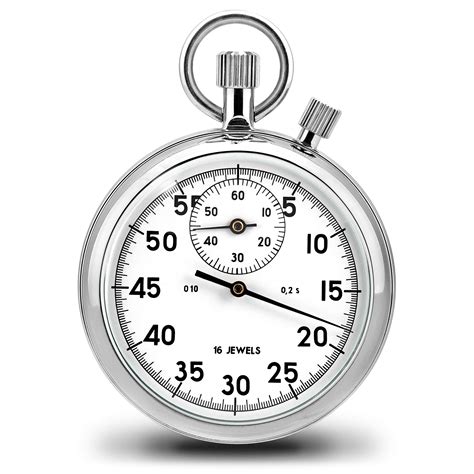 Mechanical Stopwatch White Split Timer 2 Crowns Precision And Proven