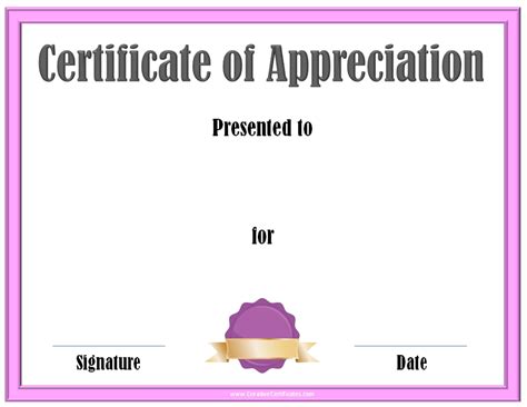 Free printable fill in certificatesall education. Free Editable Certificate of Appreciation | Customize ...