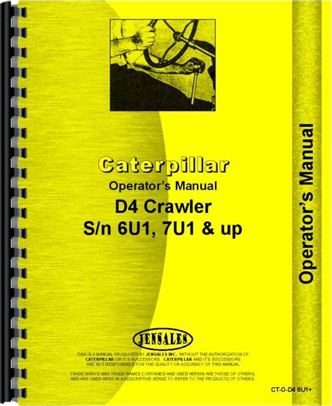 Caterpillar D4 Crawler Operators Manual