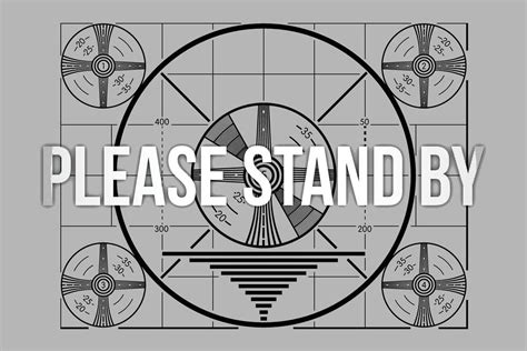 Please Stand By Test Pattern Classic Vintage Tv Broadcast