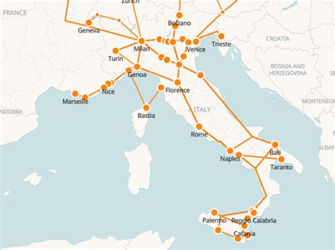 Italy High Speed Rail Map Get Map Update