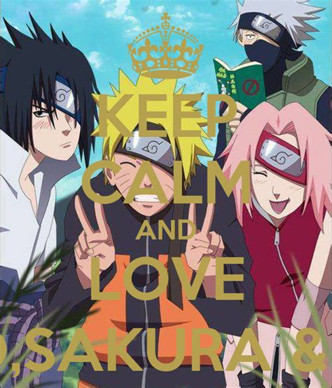 Keep Calm And Love Narutosakura And Sasuke Poster