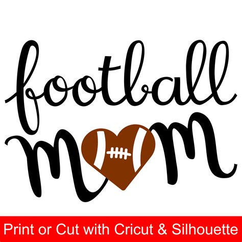Football Mom SVG File Football Mom Heart SVG Football Mom | Etsy