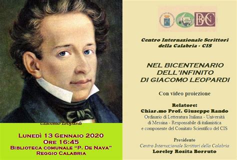 Nel Bicentenario Dellinfinito Di Giacomo Leopardi Deliapressit