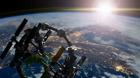 Iss International Space Station Orbiting Stock Footage Sbv 314906227