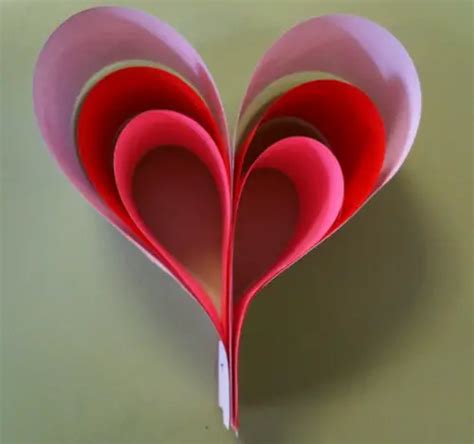 Corazón De Papel En 3d Para San Valentín Manualidades Infantiles