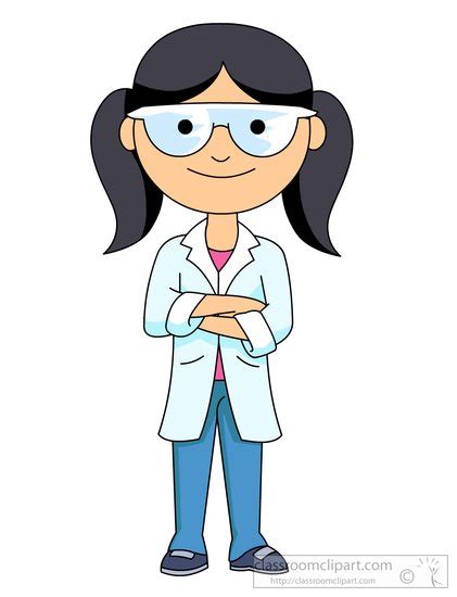 Science Clipart Girl Science Student Wearing A Lab Coat And Goggles