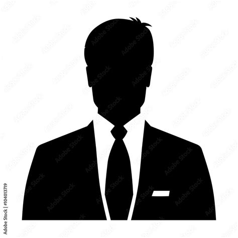 Businessman Icon Silhouette Avatar Profile Picture Stock Vector
