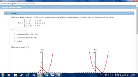 Calculus Find The X Value At Which F Is Discontinuous Graph