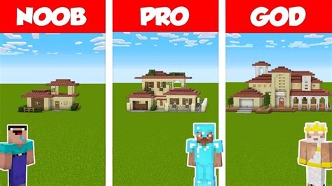 Minecraft Houses Noob Vs Pro Minecraft Noob Vs Pro Vs God Tropical