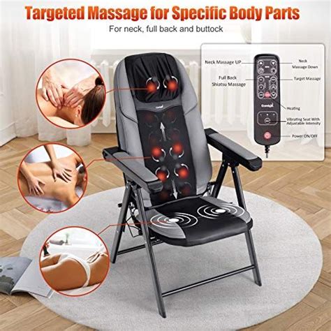 Folding Shiatsu Massage Chair Portable Neck Back Massager Chair Top Product Fitness And Rest Shop