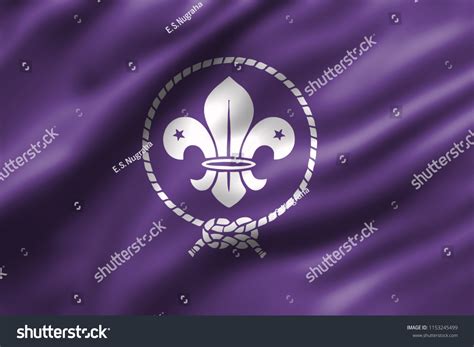Flag Waving World Organization Scout Movement Stock Illustration