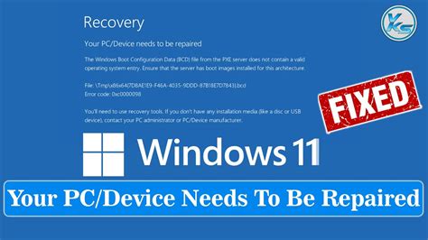 How To Fix Your Pcdevice Needs To Be Repaired Boot Error Code
