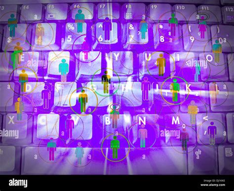 Computer Keyboard Social Network Concept Stock Photo Alamy