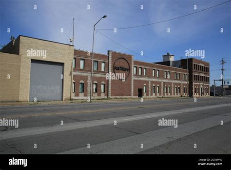 The old Gary Post Tribune newspaper building is left falling apart in