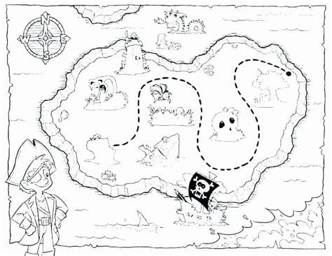 30 printable blank treasure map in 2020 pirate coloring pages travel