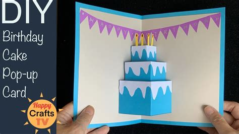 How To Make Birthday Cake Pop Up Cardi Diy Birthday Card Easy