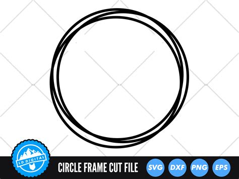 Circle Frame Svg Circle Frame Cut File Circle Monogram By Ld