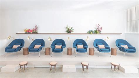 Content Furnishes Paloma Nail Salon In Texas With Comfy Blue Chairs