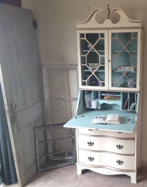 Vintage french provincial secretary desk a gorgeous vintage french secretary desk with a hutch and a fresh, bright coat of paint. Hand Made Vintage Secretary Hutch Cabinet Desk Small ...