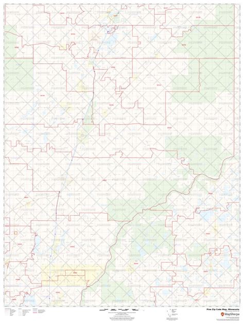 Amazon Com Zip Code Wall Map Of Pine Island Mn Zip Code Map Laminated