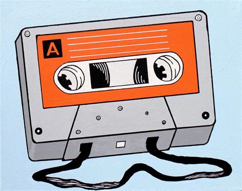 Cassette Tape Retro Pop Art Painting On Canvas Artfinder
