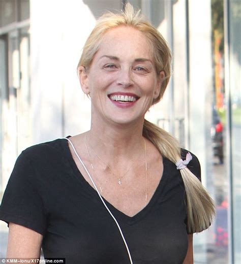 Sharon Stone 55 Shows Off Her Flawless Complexion As She Goes Make Up