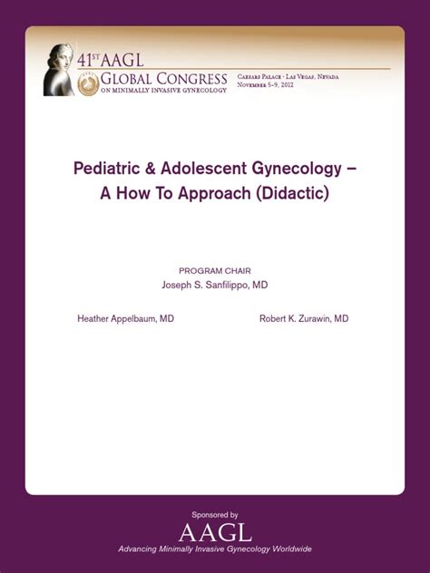 Pediatric And Adolescent Gynecology Pdf Ovarian Cancer Surgery