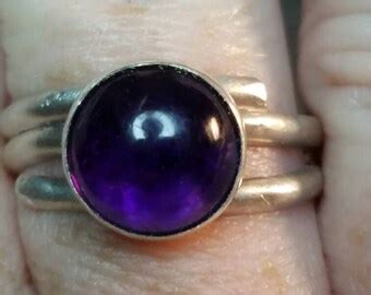 Items Similar To Sterling Silver Solitaire Amethyst Ring Tulip Setting