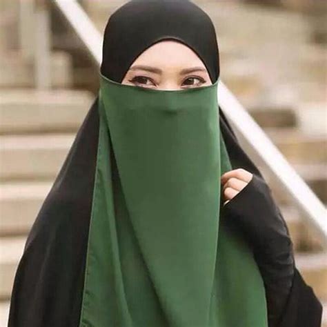 Plain Muslim Hijab 1 Layer Niqab Veil Burqa Face Cover Jilbab Islam Traditional Moda