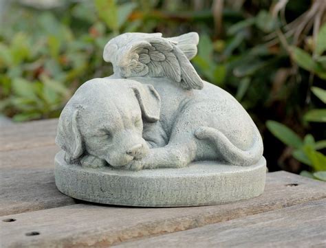 Angel Dog Stone Pet Memorial Garden Remembrance Decor Dog Remembrance