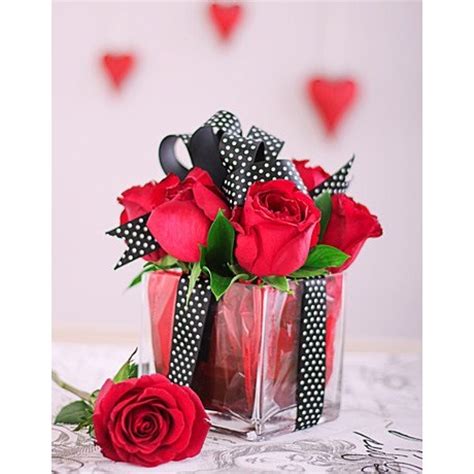 Need to send a parcel to south africa? Red Roses in a Square Glass Vase Arrangement | South ...