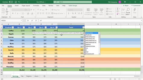 Calculated Columns In Excel Tables Office 365 Youtube